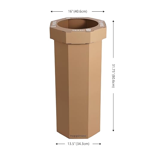 Eyely MPH1300A-SET2 Sal 25-Gallon Disposable Corrugated Cardboard Event Trash - Image 3