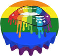 Homosexual Round Tablecloth Lesbian Rainbow by Unknown