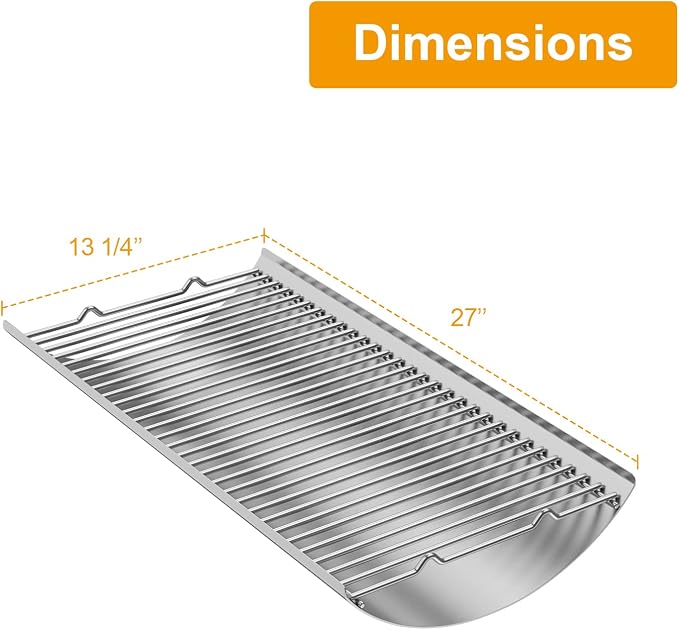 LS'BABQ Stainless Steel 27 Inch Charcoal Ash Pan Replacement - Image 2