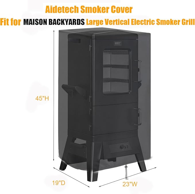 Smoker Cover Fit for Maison BACKYARDS Large Vertical Electric Smoker Grill - Image 2
