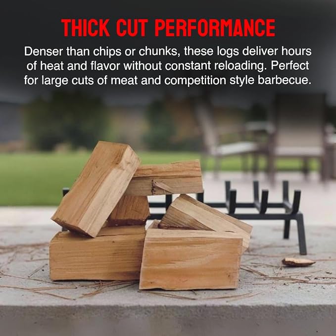 Smoking Wood Mini Splits, 6-Inch Firewood Logs, Naturally-Cured Cherry Hardwood - Image 5