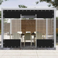 Clear Vinyl Curtains with Zippered Entry, 23oz Heavy Duty Waterproof Anti-UV by JIANYANA
