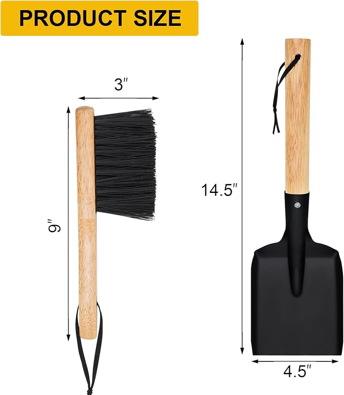 Ash Shovel & Hearth Brush Set - Image 2