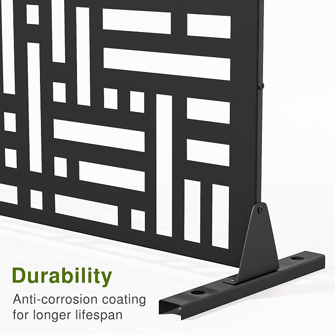 Casaphoria Privacy Screen 72" H x 45" W Metal, 2 Pack Outdoor Freestanding - Image 6