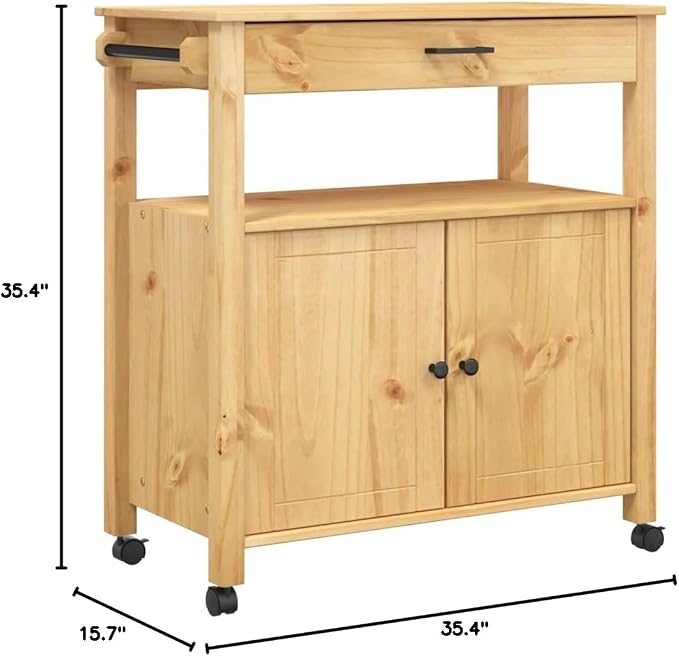 Kitchen Trolley Monza Rolling Kitchen Island Cart - Image 7