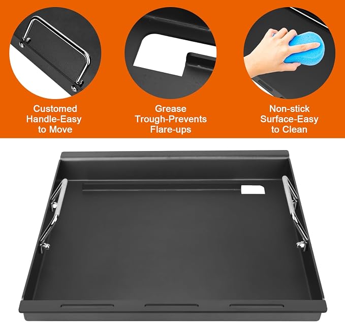 18" Full-Size Griddle Insert for Charbroil Performance 2 Burner 463625219 - Image 3