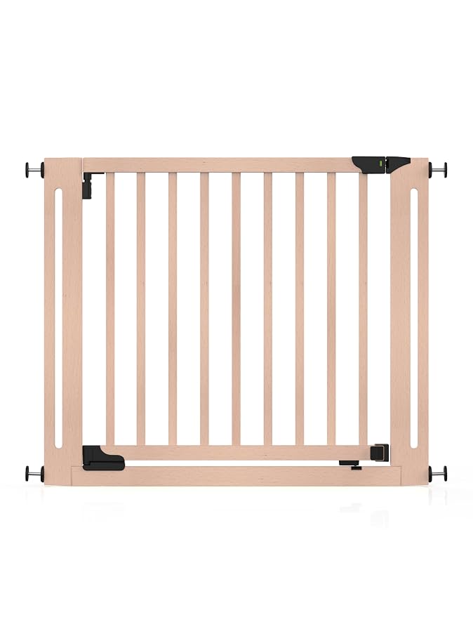 SizeWise™ Wood Pressure Mounted Safety Gate 37.4"-41.34" | Extra-Wide Passage | by BabyDelight