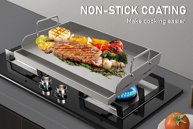 Utheer 17" x13" Nonstick Cast Iron Griddle - Image 6