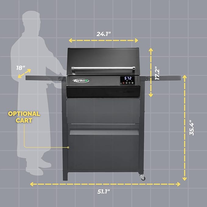 Turbo E XL Electric Grill, 1700W Infrared, Warming Rack and Probe, Apartment - Image 6