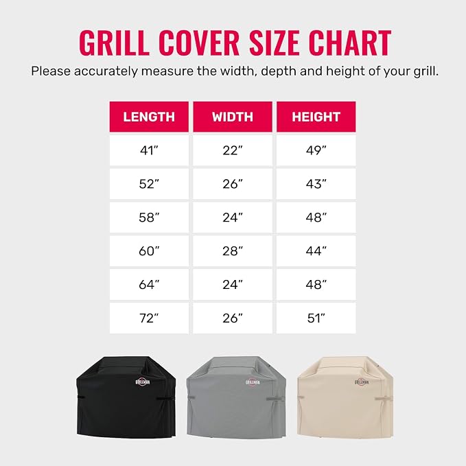 Grill Cover by Grillman, 60 Inch, BBQ Outdoor Grill Covers, Charcoal & Gas - Image 6