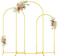 MODFUNS Metal Arch Stand Gold Wedding Arch Frame Set of 3 Balloon Arched Stands by MODFUNS