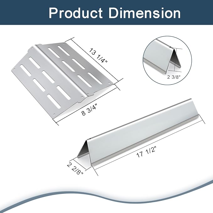 17.5" Flavorizer Bars and 13.26" Heat Deflectors - Image 2
