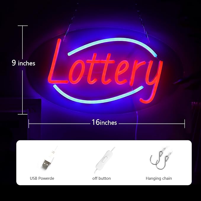 JFLLamp Lottery Neon Signs for Wall Decor Neon Lights for Business Led Signs - Image 2