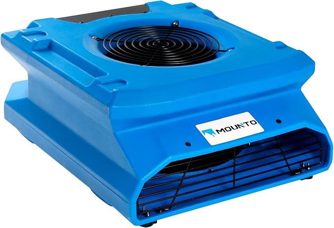 MOUNTO 1/4 HP 1200 CFM Low Profile Air Mover, 2-Speed Carpet Dryer Floor Fan by MOUNTO