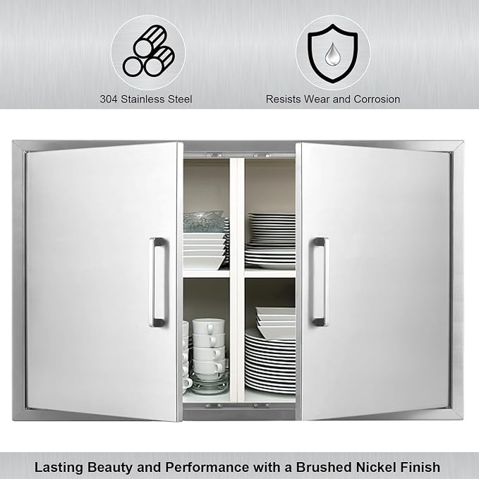 Outdoor Kitchen Door, Stainless Steel BBQ Double Door, Available - Image 6