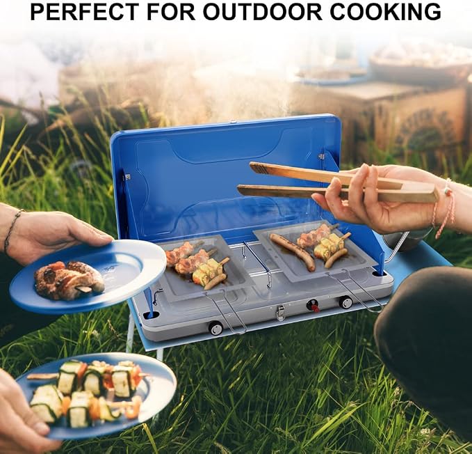 Camplux Propane Camping Stove 20, 000 BTU, Camping Stoves 2 Burners - Image 6
