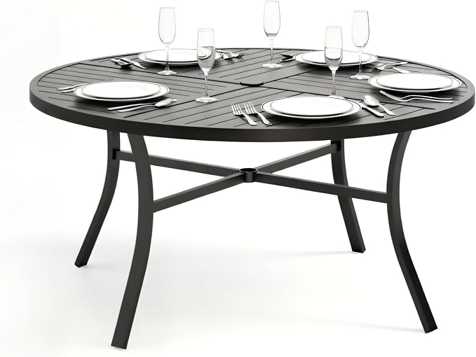 PHI VILLA Outdoor Round Dining Table by PHIVILLAThepioneerofcomfortablehouseholdsupplies