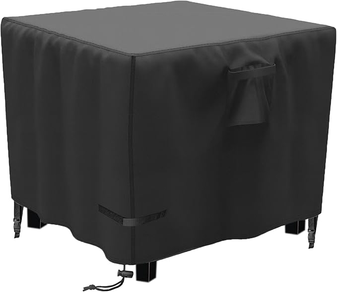 Propane Fire Pit Cover Square 32 Inch, Waterproof Heavy Duty 600D Gas Fire Pit by YOWDUTY-Protectyourpatiofurniture