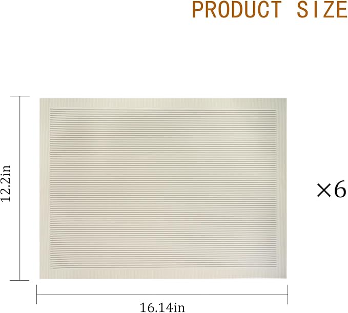Placemats Set of 6, Faux Leather Placemats, Waterproof - Image 3