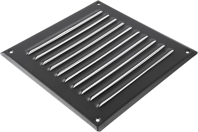 Square Ventilation Grille / 6" x 6" Inch Inside Measurement/Black Metal Air - Image 4