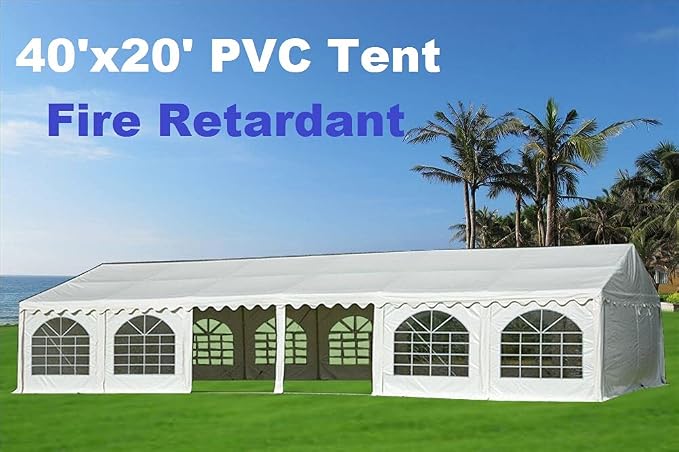 Delta 40'x20' Fire Retardant PVC Party Tent, Wedding Tent Canopy, Outdoor Event - Image 7