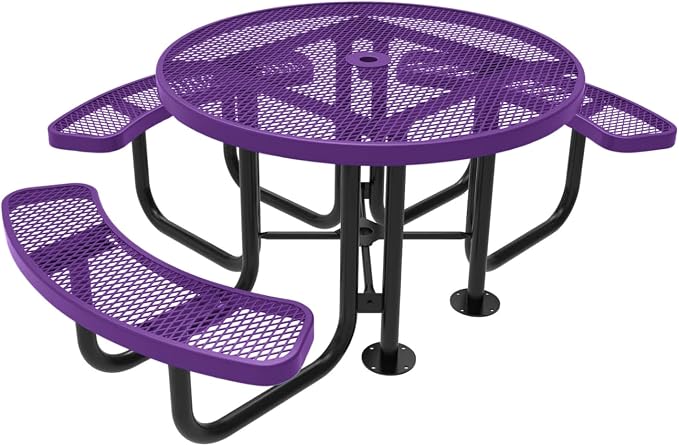 COATEDOUTDOORFURNITURE Heavy-Duty Portable Outdoor Picnic Table by CoatedOutdoorFurniture