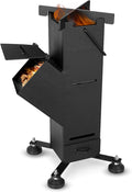 Portable Small - Black Rocket Stove - Efficient Campfire Cooking by WoodEze