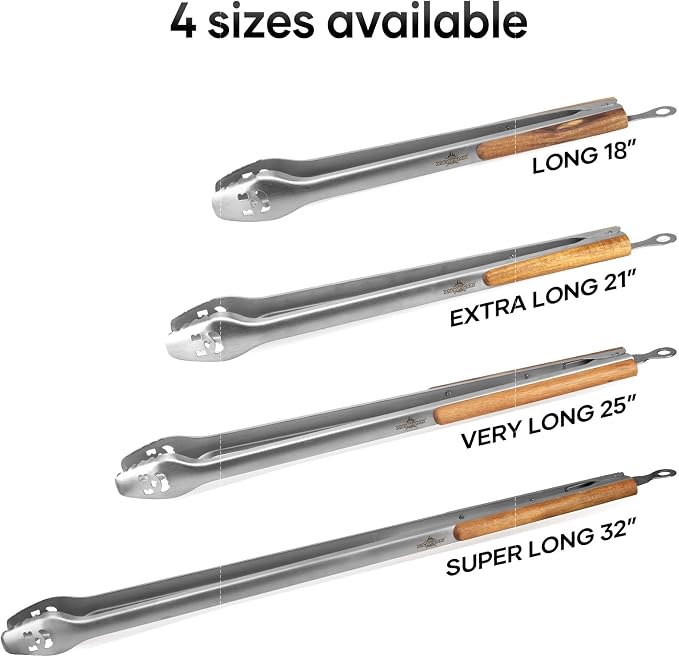 25-Inch Very Long Stainless Steel BBQ Tongs - Image 7