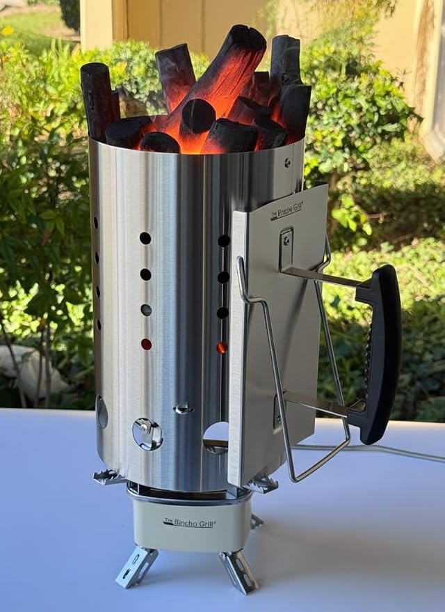 The Bincho Grill Stainless Steel Charcoal Chimney Starter – Perfect - Image 3