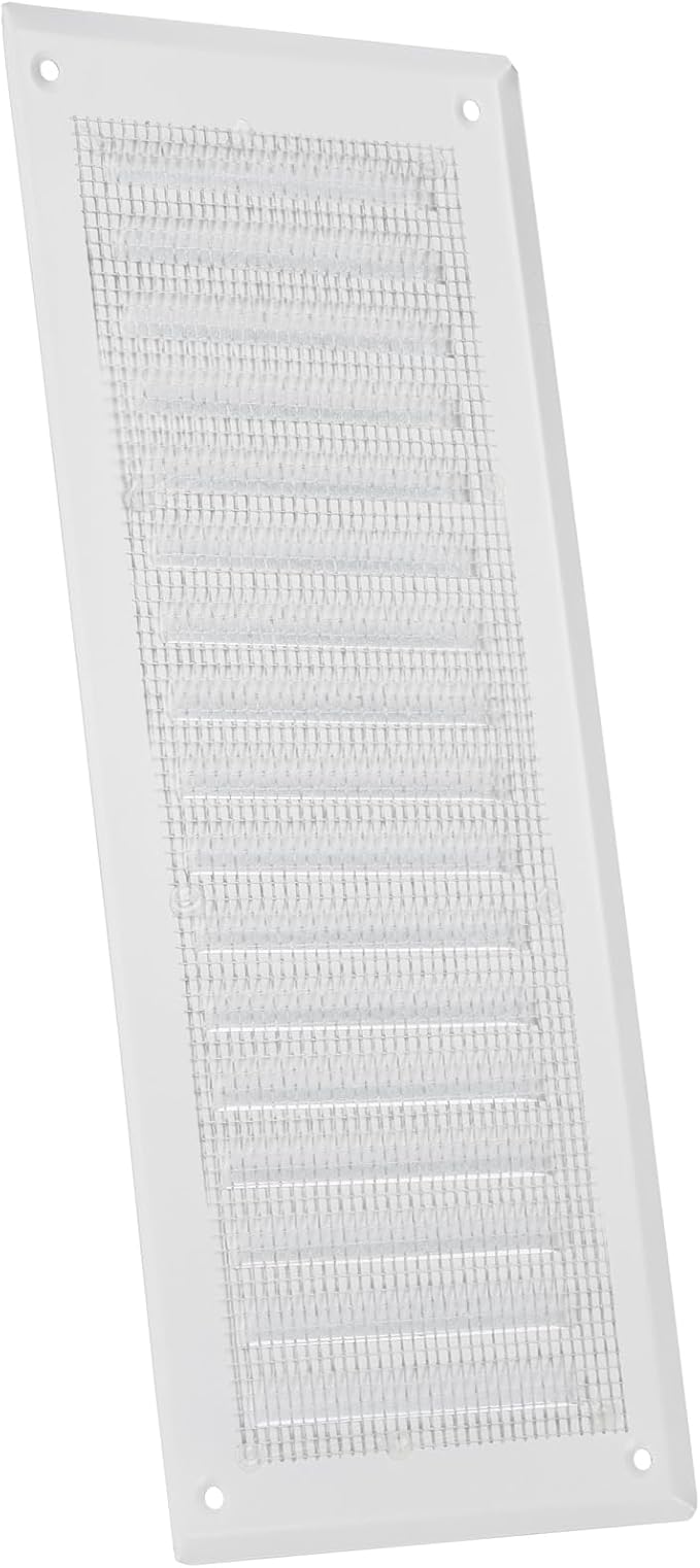 Vent Systems – 3.35 x 9.84 Inch White Metal Rectangular Soffit Air Vent Grille - Image 6