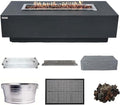 Elementi Granville Dark Grey Fire Pit Outdoor Firepit Set Includes 60” Natural by Elementi