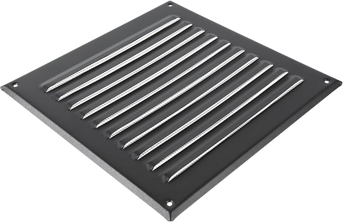 Square Ventilation Grille / 8" x 8" Inch Inside Measurement/Black Metal Air - Image 4