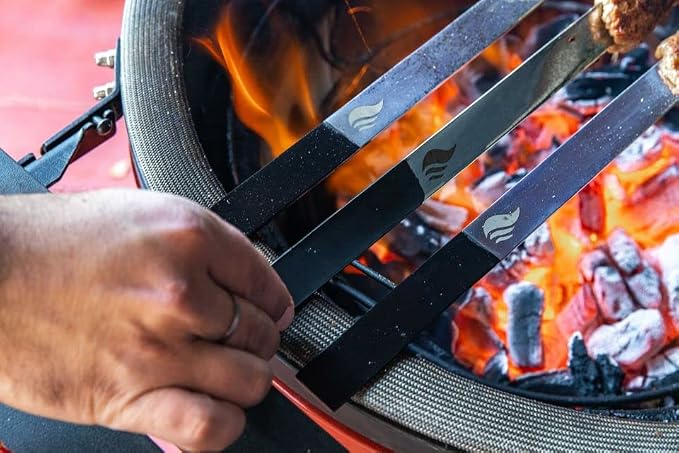 1” Wide Flat Cast Iron Skewers – Heavy-Duty BBQ Sticks in 22”, 32” – Koobideh - Image 8
