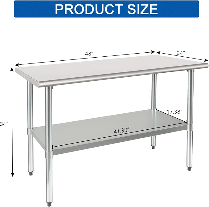 HARDURA Stainless Steel Table 24X48 Inches - Image 2