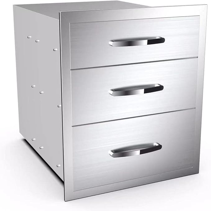 Pull Out Trash Drawer, Lower Sliding Rails Stainless Steel Roll Out Trash Bin - Image 3