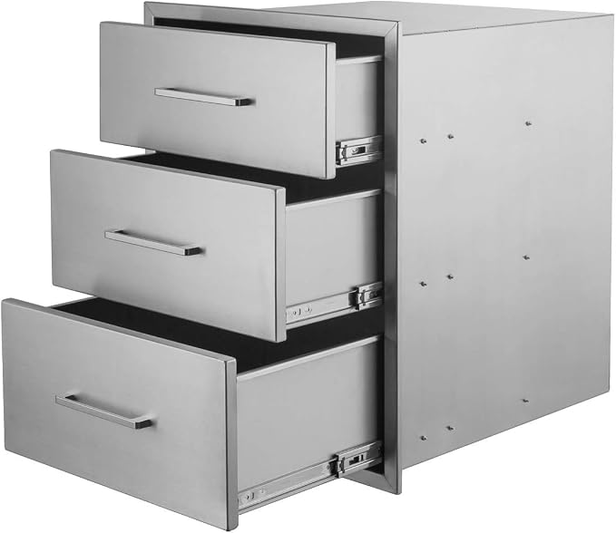 20" W x 27" H x 23" D Stainless Steel Outdoor Kitchen Drawers BBQ Drawers - Image 5
