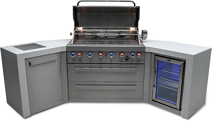 Mont Alpi 805 6-Burner 115000 BTU MAi805-D45FC U-shaped Stainless Steel Deluxe - Image 3