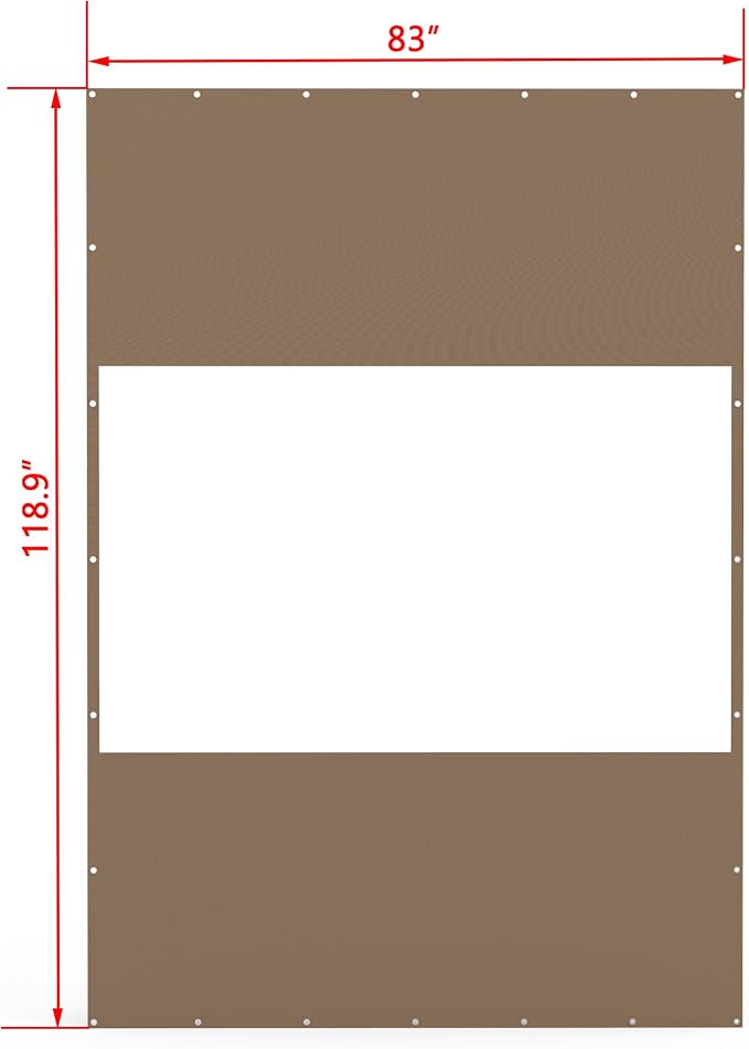 Domi Heavy Duty Outdoor Clear Panel Curtain, 18 oz Waterproof PVC Polyester - Image 7