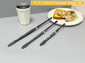 Tongs Set of 3 in 9, 12 and 14 Inch Stainless Steel Black