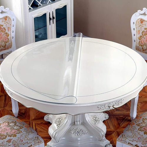 1.5mm Thick Multi Size 38" Diameter Clear Plastic Round Dining Room Table - Image 2