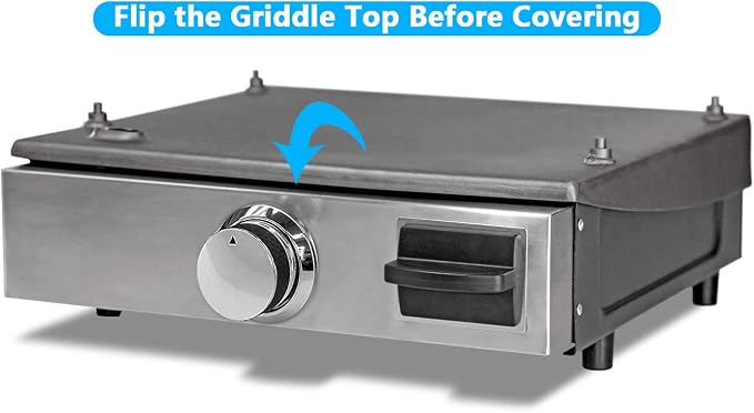 iCOVER 17 inch Griddle Cover- Heavy Duty Waterproof 600D Polyester Canvas Table - Image 2