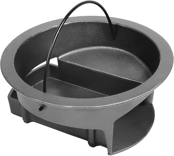 KAMaster Cast Iron Ash Can Fit Kamado Grill Classic Joe, Can Used by KAMaster