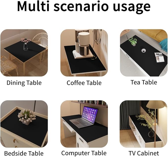 Leather Table Cover, 1.8mm Thick, 12x84 Inch Desk Cover, Dresser Cover Top - Image 6