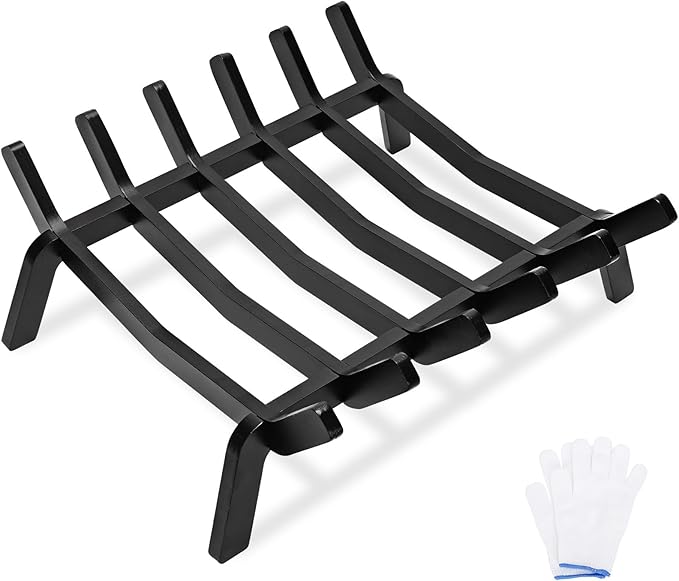 Fireplace Grate 17in Heavy Duty, Small Fire Grate by 1MORE