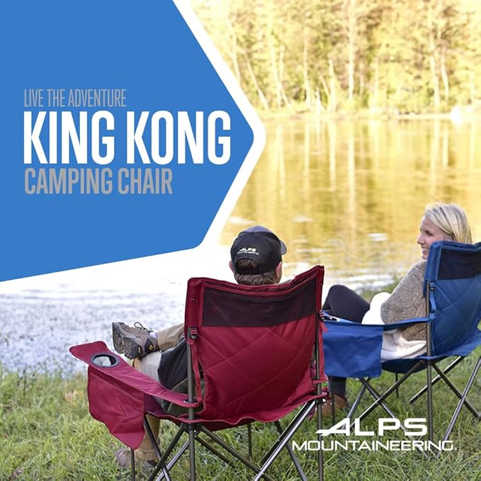 Camp Chairs for Adults, 800 lb Capacity, Light Gray Polyester