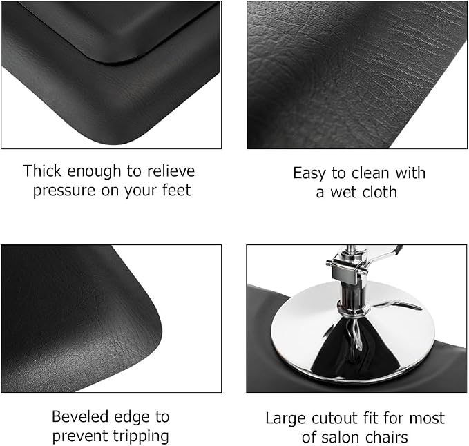 3' x 5' Salon Anti Fatigue Mat for Hair Stylist 7/8'' Thick, Rectangle Comfort - Image 4