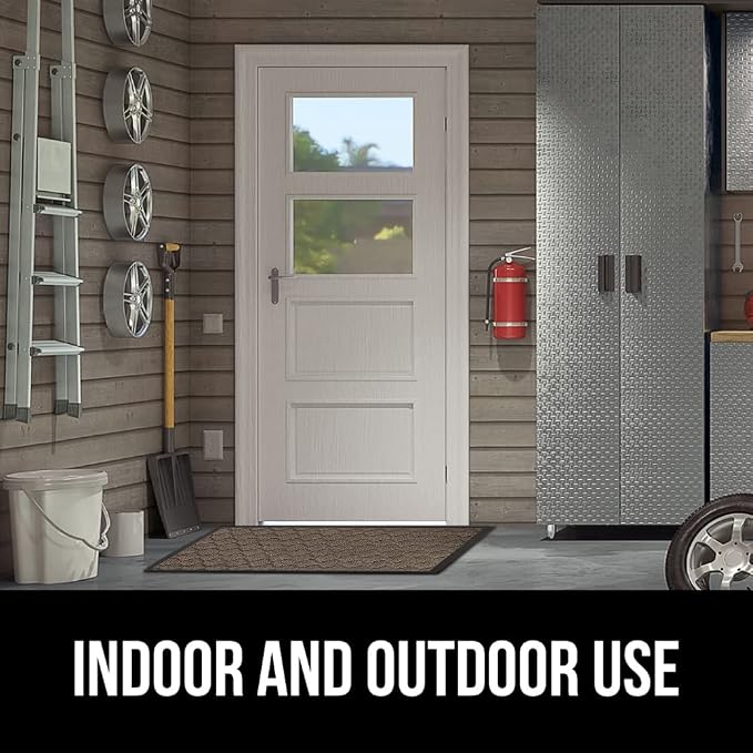 GORILLA GRIP 100% Waterproof All-Season WeatherMax Doormat US Designed Natural - Image 9