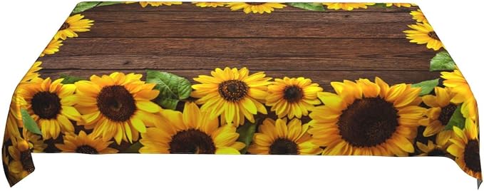 Worltoldb Sunflower Tablecloths Polyester Table Cloth - Image 7