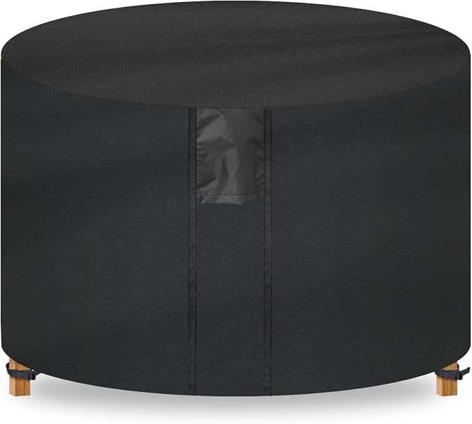 Fire Pit Cover Round- Waterproof Firepit Covers Round Outdoor Fireplace Cover by SUPERHOLD