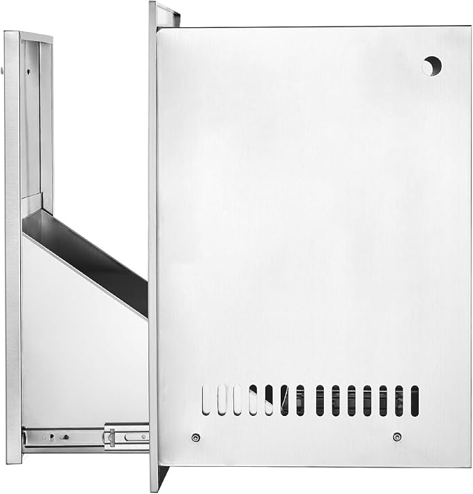 VEVOR Outdoor Kitchen Trash Drawer 16Wx22Hx16 D, Propane Tank Drawer, Stainless - Image 12